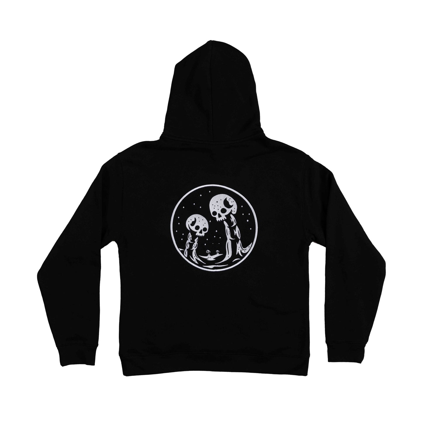 Black Relaxed Embroidered Dead Trichome Hoodie