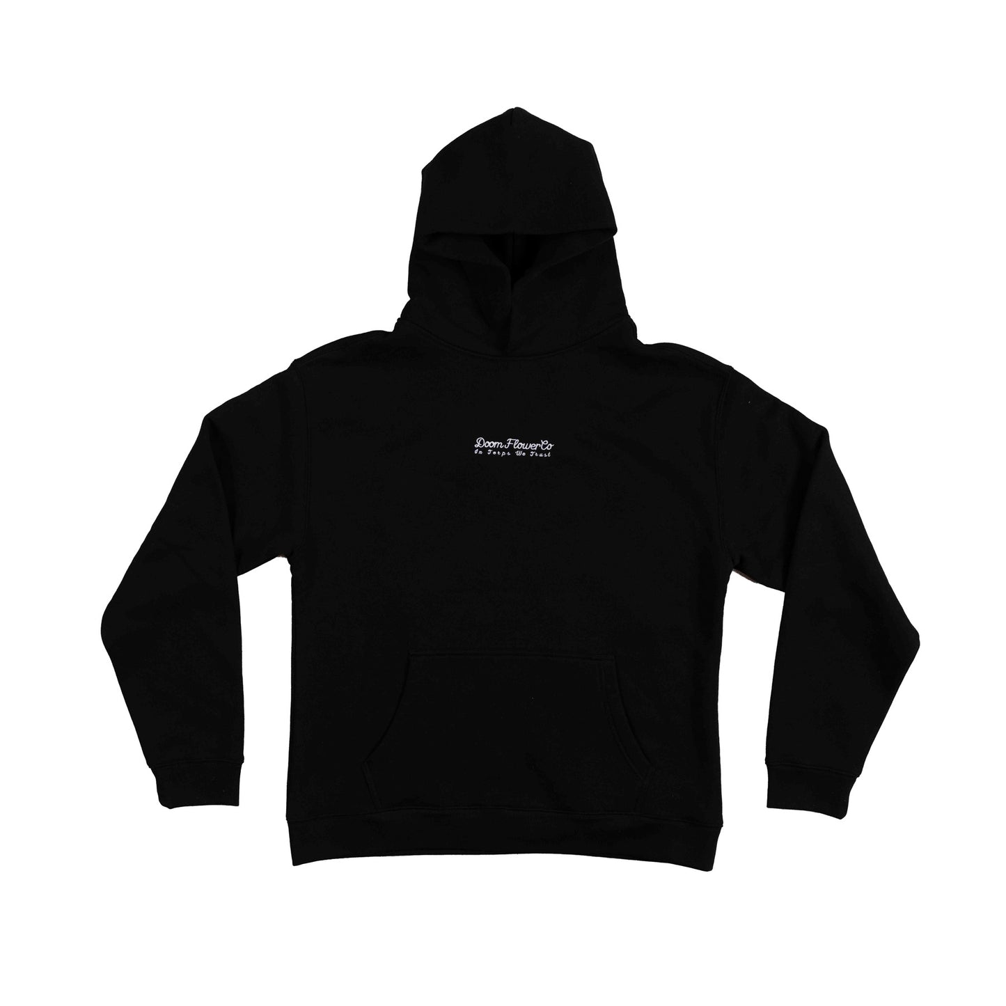 Black Relaxed Embroidered Dead Trichome Hoodie