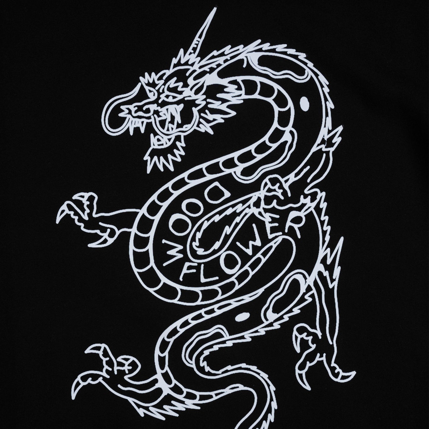 Black Relaxed Dragon Hoodie