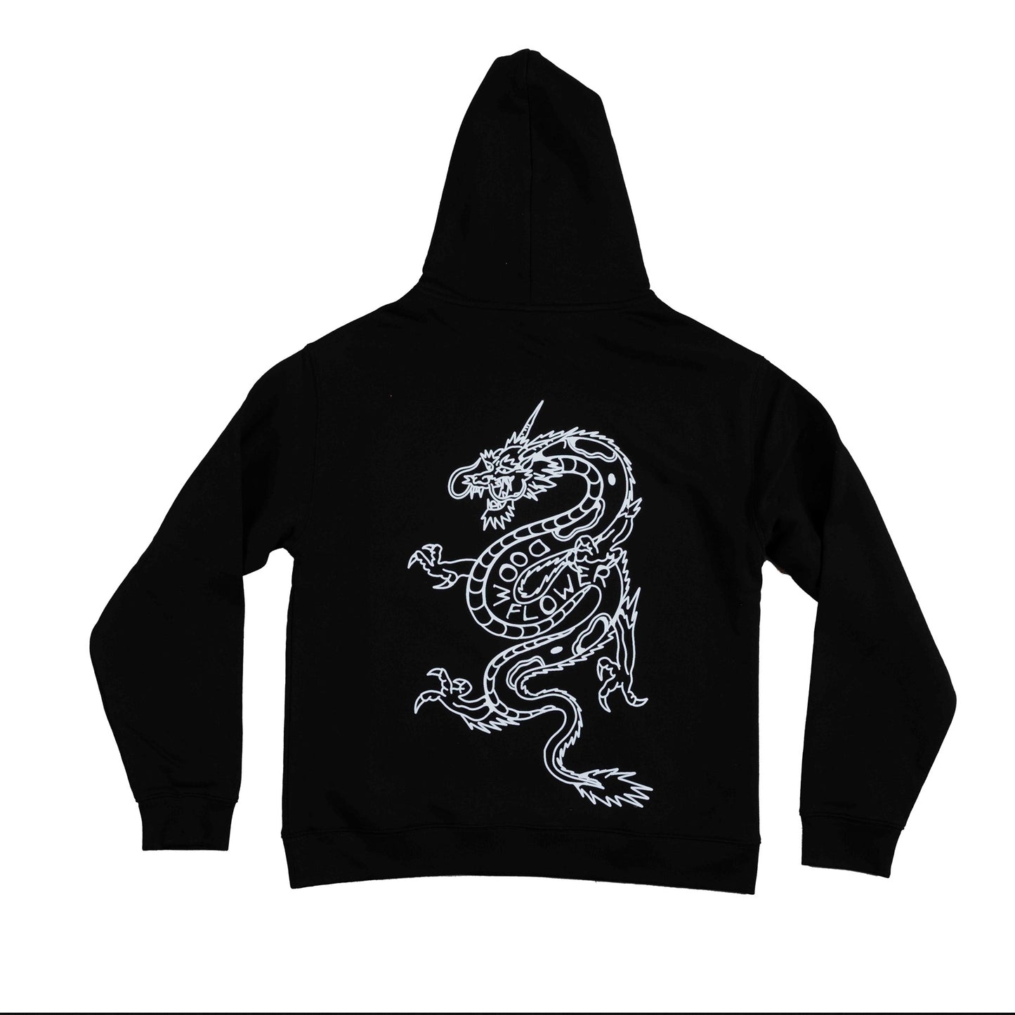 Black Relaxed Dragon Hoodie