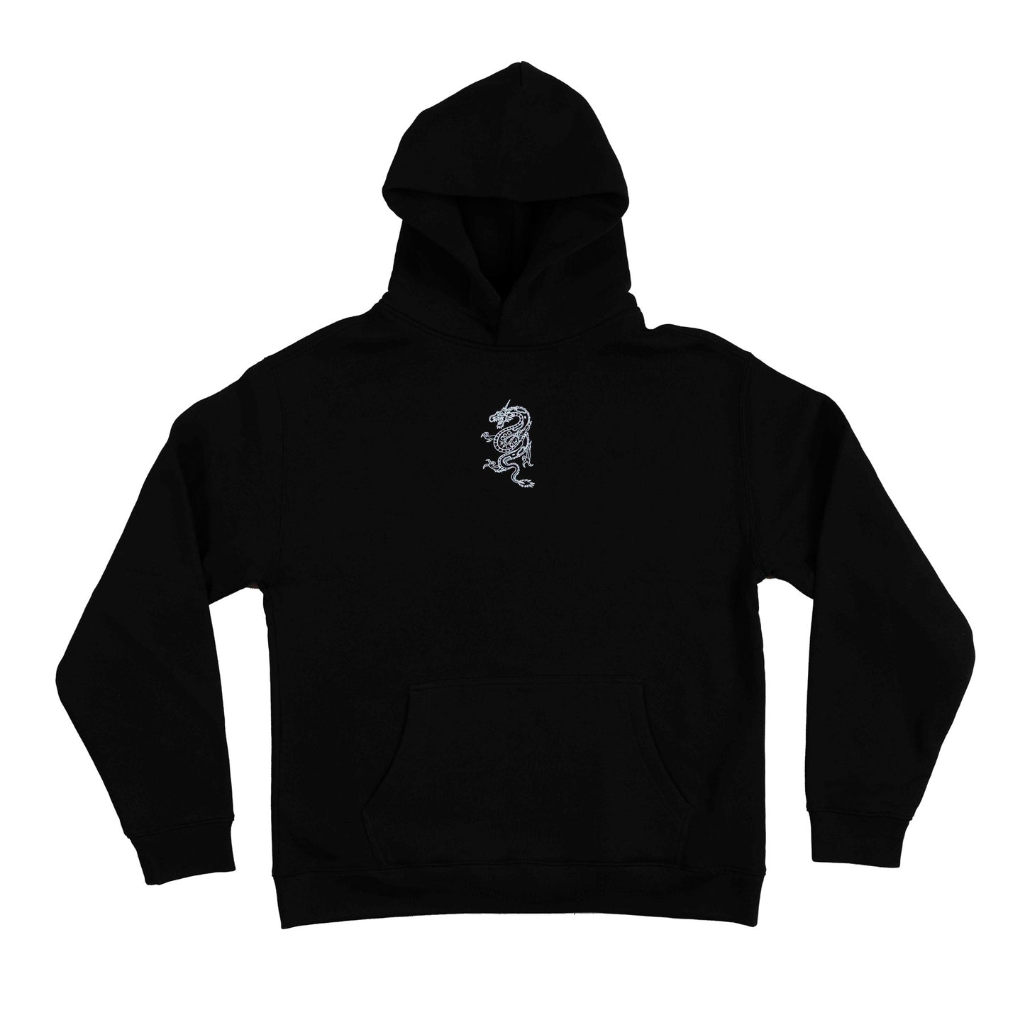 Black Relaxed Dragon Hoodie